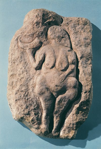 Venus mit einem Horn, aus Laussel in der Dordogne von Prehistoric